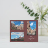 Zion National Park Sjabloon Briefkaart (Staand voorkant)