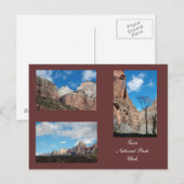 Zion National Park Sjabloon Briefkaart (Voorkant / Achterkant)