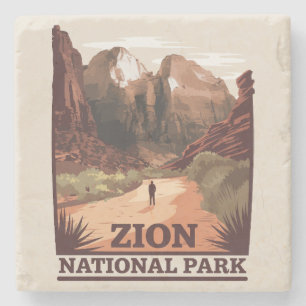 Zion National Park Stenen Onderzetter