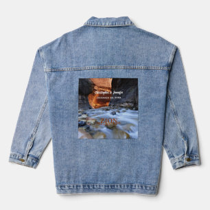 Zion National Park the Narrows, Names, Date Blauw Denim Jacket