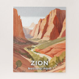Zion National Park | Travel Watercolor Valley Legpuzzel