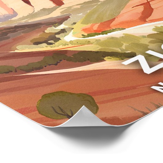 Zion National Park | Travel Waterverf Valley Poster (Hoek)