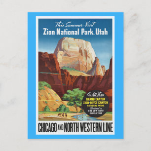 Zion National Park, Utah America Travel Briefkaart