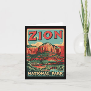 Zion National Park Utah Angels Landing  Hik Kaart