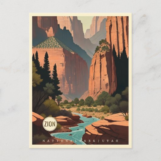 Zion National Park Utah Briefkaart (Voorkant)