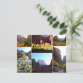 Zion National Park, Utah, Collage Briefkaart (Staand voorkant)