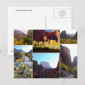 Zion National Park, Utah, Collage Briefkaart (Voorkant / Achterkant)