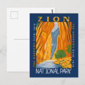 Zion National Park Utah de Narrows Briefkaart (Voorkant / Achterkant)