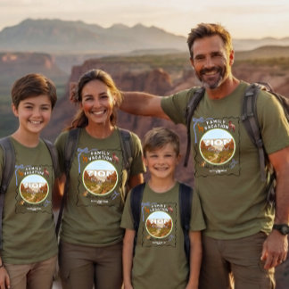 Zion National Park, Utah- Familie Vakantie Custom T-shirt