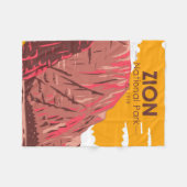 Zion National Park Utah Fleece Deken (Voorkant (Horizontaal))
