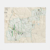 Zion National Park (Utah) kaart fleece blanket (Voorkant (Horizontaal))