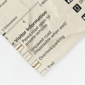 Zion National Park (Utah) kaart fleece blanket (Hoek)