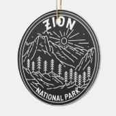 Zion National Park Utah  Monoline Keramisch Ornament (Links)