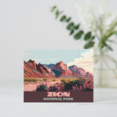 Zion National Park Utah Mountains Briefkaart (Staand voorkant)