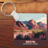 Zion National Park Utah Mountains  Sleutelhanger (Voorkant)