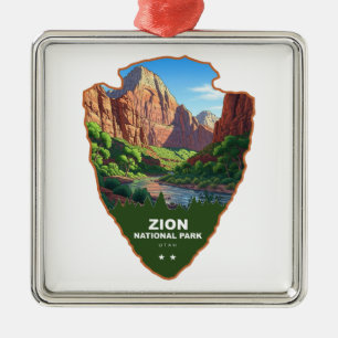 Zion National Park Utah Pijlkop Metalen Ornament
