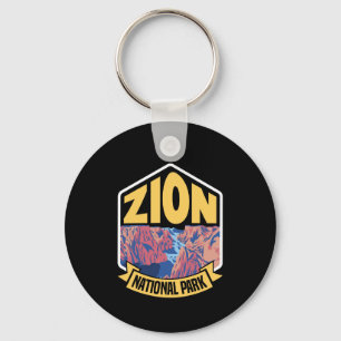 Zion National Park Utah Retro Sleutelhanger
