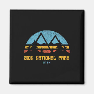 Zion National Park Utah Retro Vintage Wandelgesche Magneet