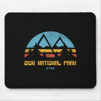 Zion National Park Utah Retro Vintage Wandelkado  Muismat