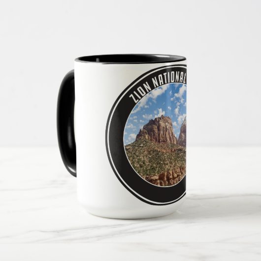 Zion National Park Utah Retro Zion Canyon Mok (Voorkant links)