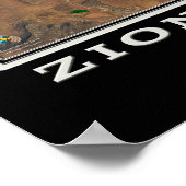 Zion National Park Utah Satellite Poster Map (Hoek)