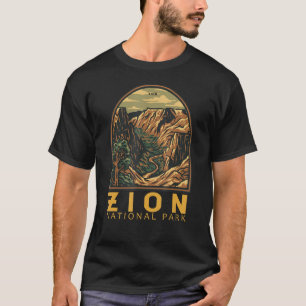 Zion National Park Utah The Narrows Emblem T-shirt