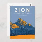 Zion National Park Utah The Watchman Briefkaart (Voorkant / Achterkant)