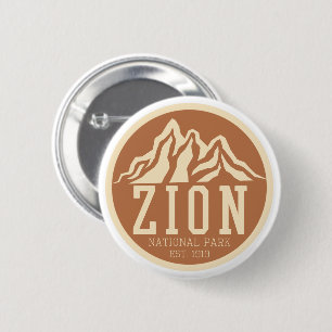 Zion National Park Utah USA Outdoor Retro Ronde Button 5,7 Cm