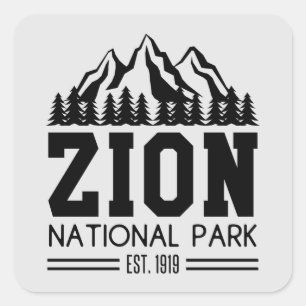 Zion National Park Utah USA Vierkante Sticker