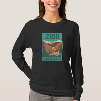 Zion National Park Utah Vacation Poster Style Retr T-shirt
