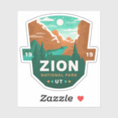 Zion National Park Vinyl Sticker (Vel)