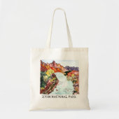 Zion National Park Waterverf Schilderen kleurrijk Tote Bag (Voorkant)