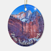 Zion National Park Winter Snow Keramisch Ornament (Links)