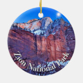 Zion National Park Winter Snow Keramisch Ornament (Achterkant)