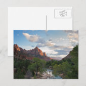 Zion NP - The Watchman at Zion carte postale (Devant / Derrière)