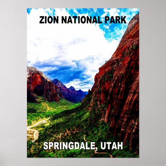 Zion NP Travel Poster (Voorkant)