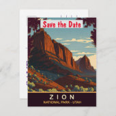Zion, Parc National Utah, Carte Postale Voyage (Devant / Derrière)