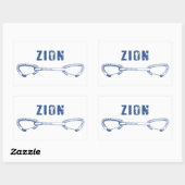 Zion Rock climing Quickdraw Rechthoekige Sticker (Vel)