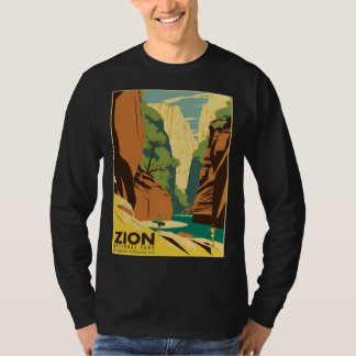 Zion The Narrows Nationaal Park Toeristische Vinta T-shirt