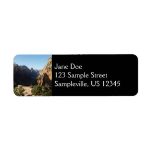 Zion uit Angels Landing Trail Zion National Park Etiket