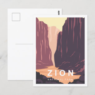 Zion Utah beroemde reisplaats illustratie Briefkaart