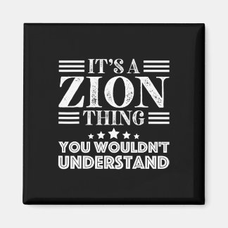 Zion voornaam persoonlijke verjaardag Vaderdag man Magneet