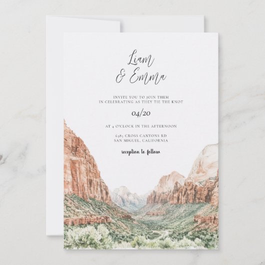 Zion Wedding Invitation (Devant)