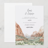 Zion Wedding Invitation (Devant / Derrière)