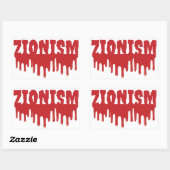 zionisme rechthoekige sticker (Vel)