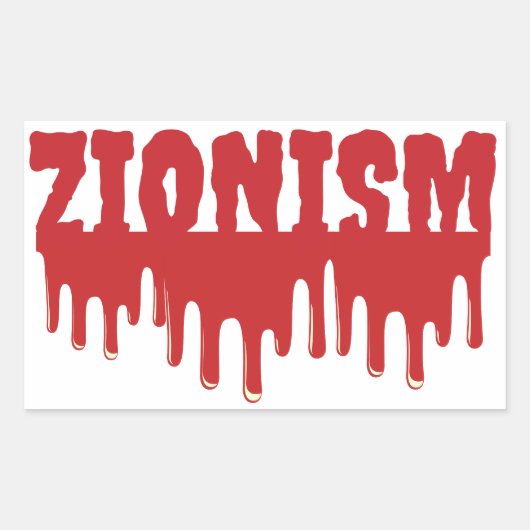 zionisme rechthoekige sticker (Voorkant)