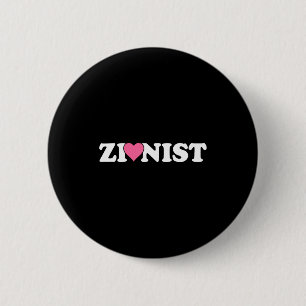 Zionistische grappige Valentijnsdag retro liefde m Ronde Button 5,7 Cm