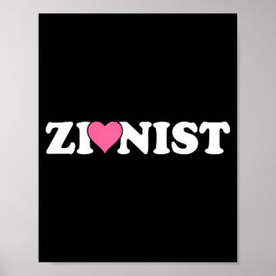 Zionistische grappige Valentijnsdag retro liefdesm Poster