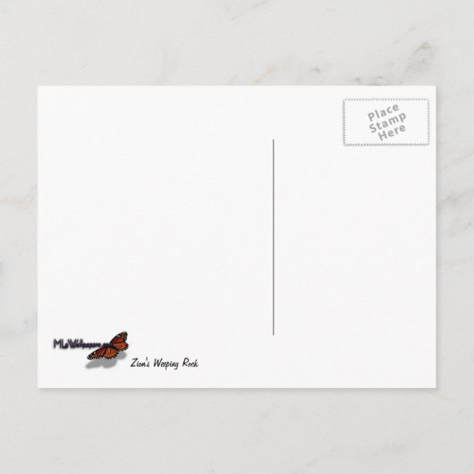 Zion's weeping Rock in Zion National Park Briefkaart (Achterkant)