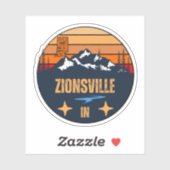 Zionsville, Indiana Sticker (Vel)